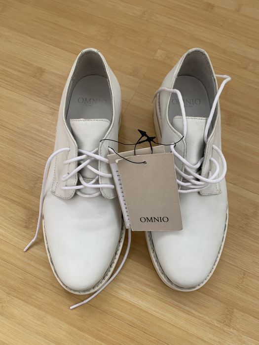 Pantofi albi piele Omnio - Alpina, noi cu eticheta