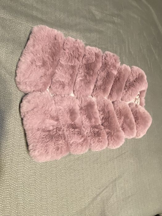 Vesta blana artificiala copii