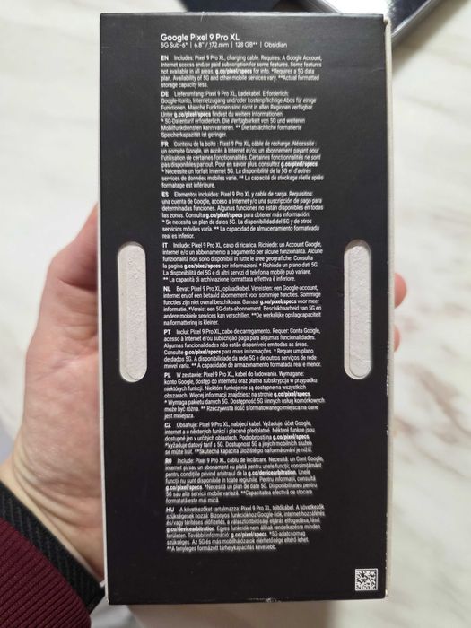 Google Pixel 9 Pro XL, 128GB, 16GB RAM, 5G, Obsidian