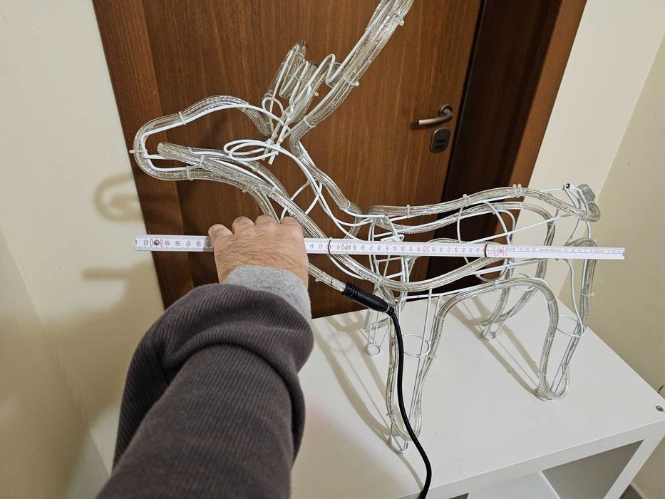 Еленче със шейна LED коледна украса