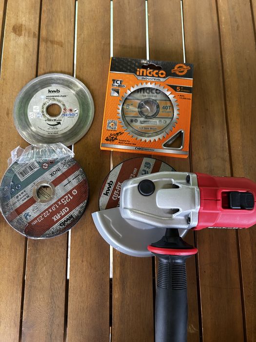 Pachet Polizor unghiular (flex) Einhell Axxio brushless plus accesorii