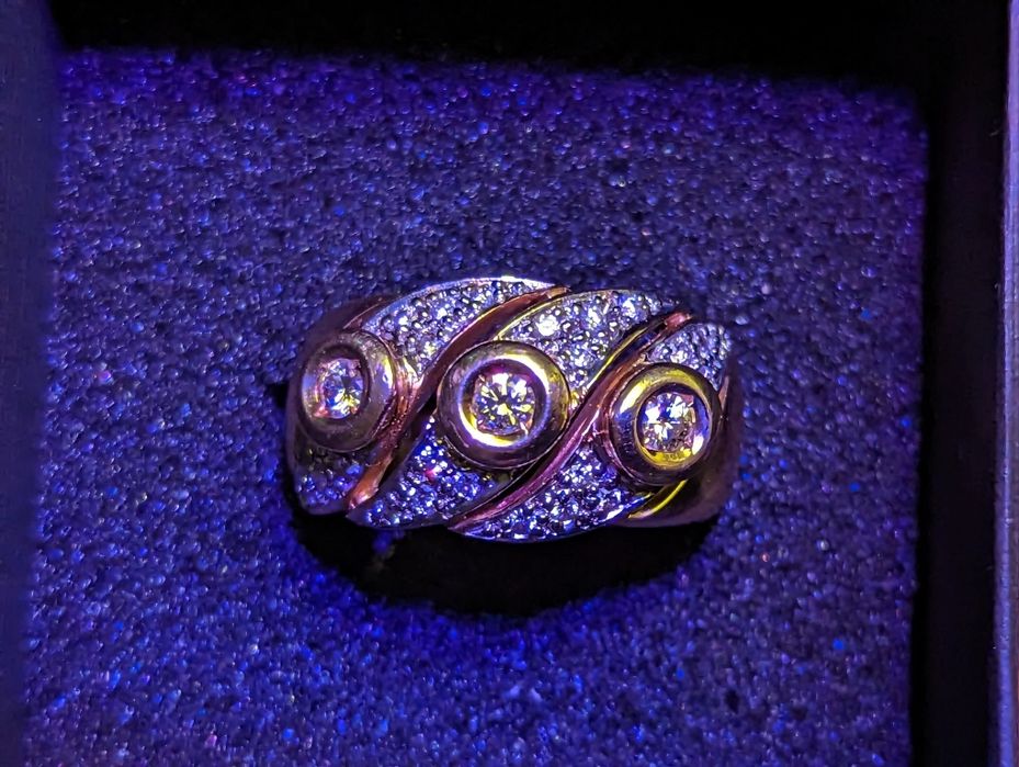 Inel 14k cu 27 de briliante 11,60 grame