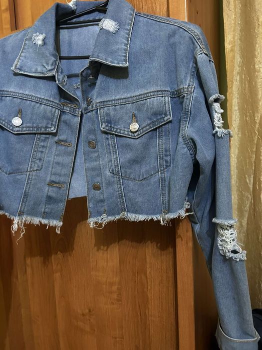 Дамско дънково яке