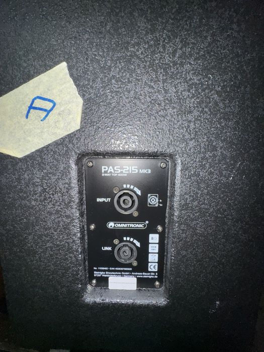 Omnitronic PAS-215 MK3 & AZX-118 – Sunet Profesional, 8Ω, 850 W RMS