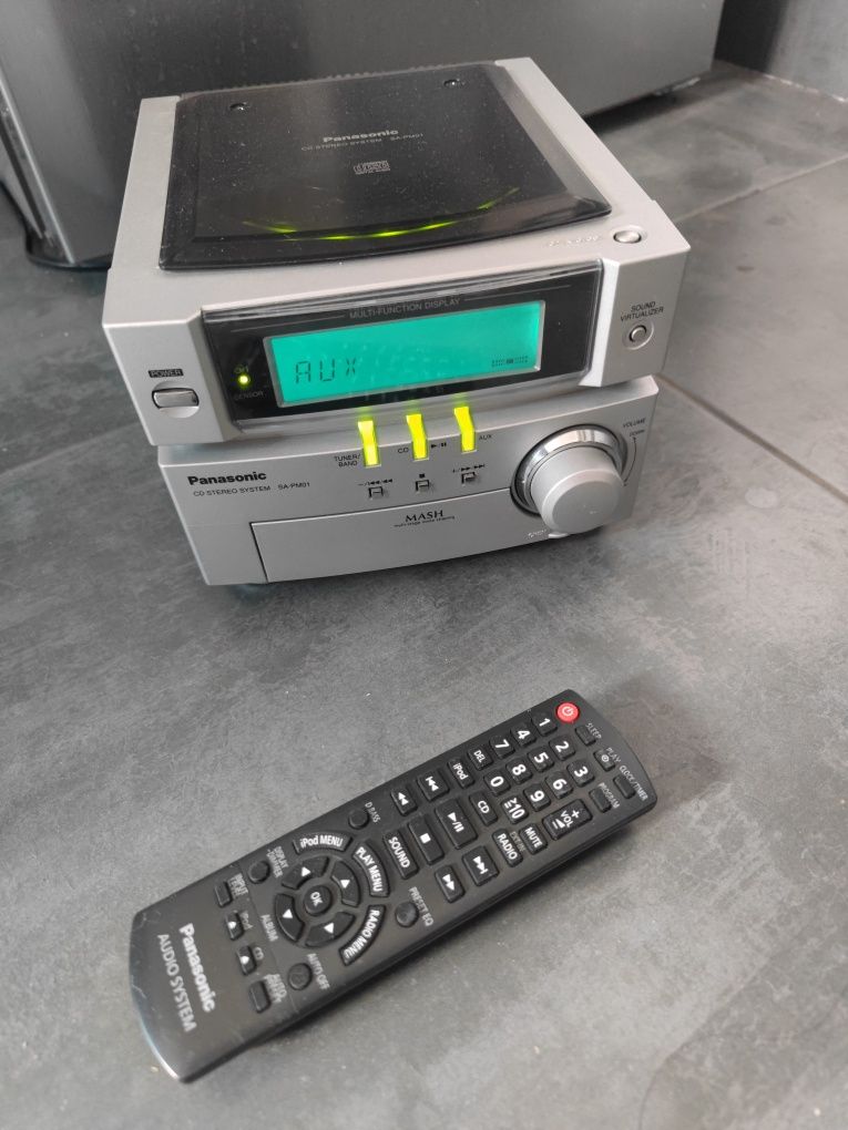 Panasonic CD Stereo System SA-PM01 Hi-Fi FM/AM/AUX Player System