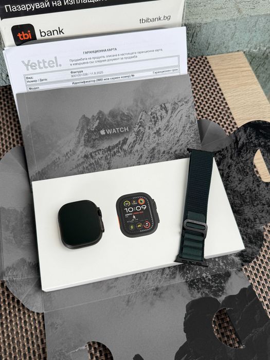 НОВ! 24М Гар. Apple Watch ULTRA 2 Лизинг от 45лв/м 49mm Black Titanium
