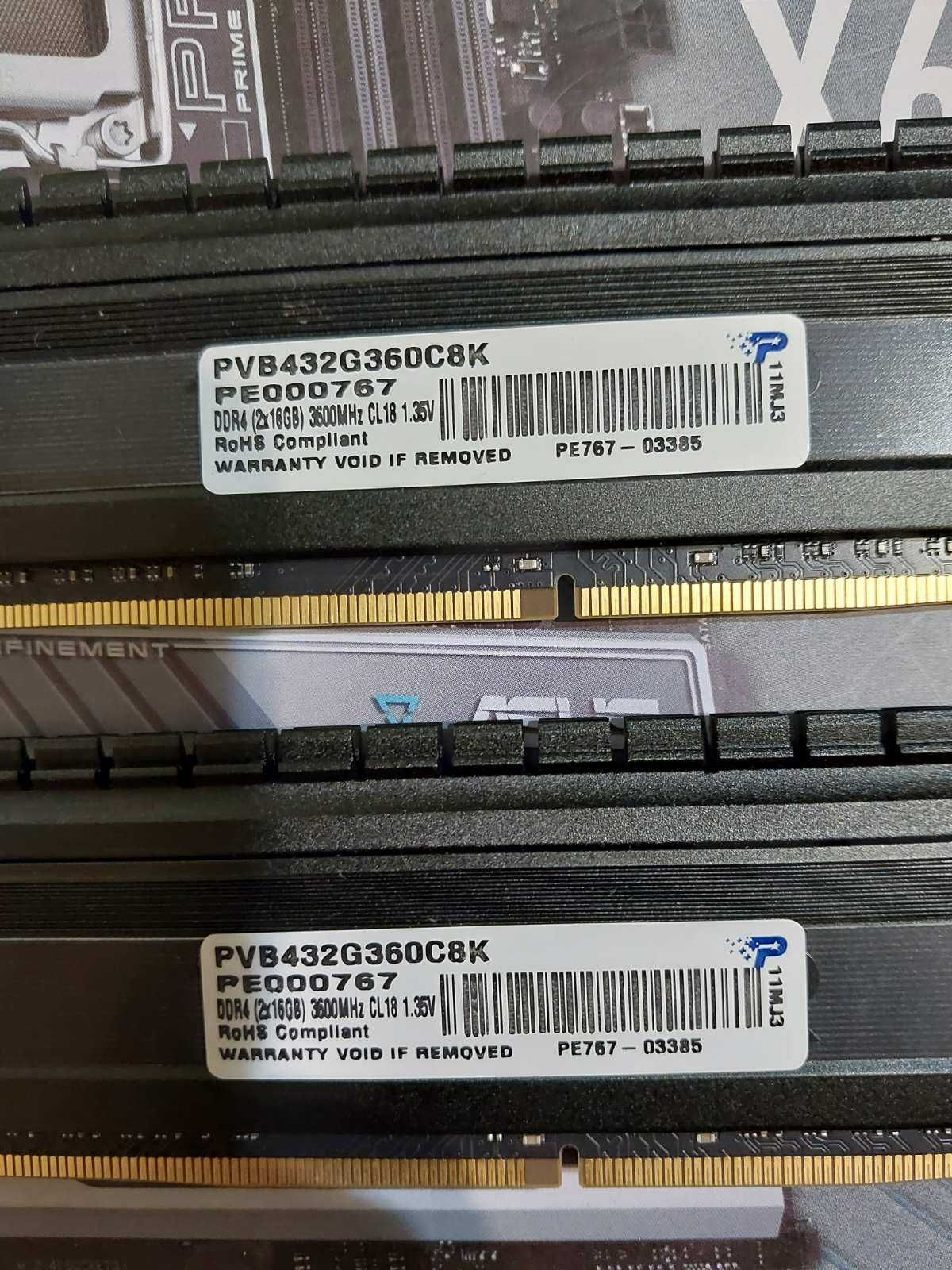 32GB DDR4 Patriot Viper, 3600Mhz, CL18
