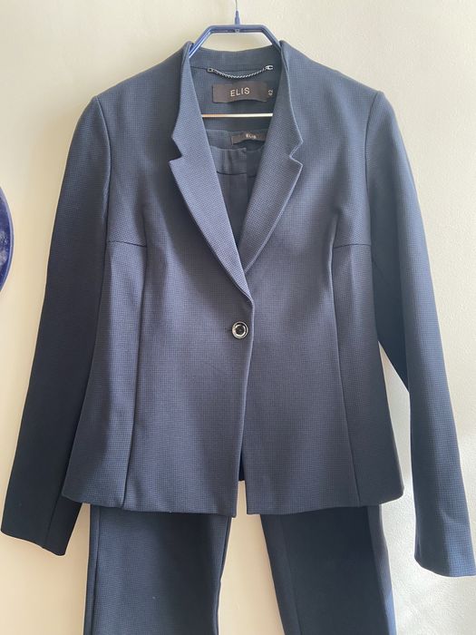 костюм, брючный темносиний