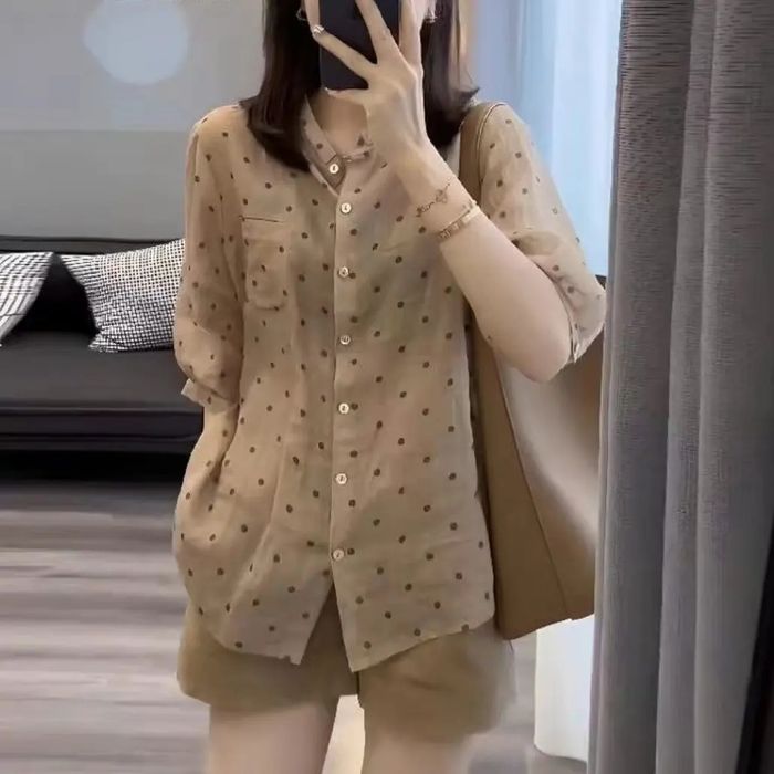 Полупрозрачная модная рубашка в корейском стиле