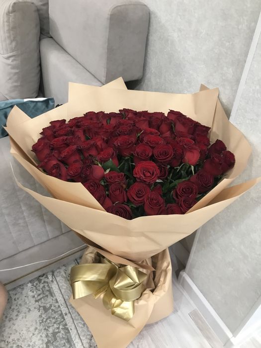 Красный голландские Розы дрига 1 метр