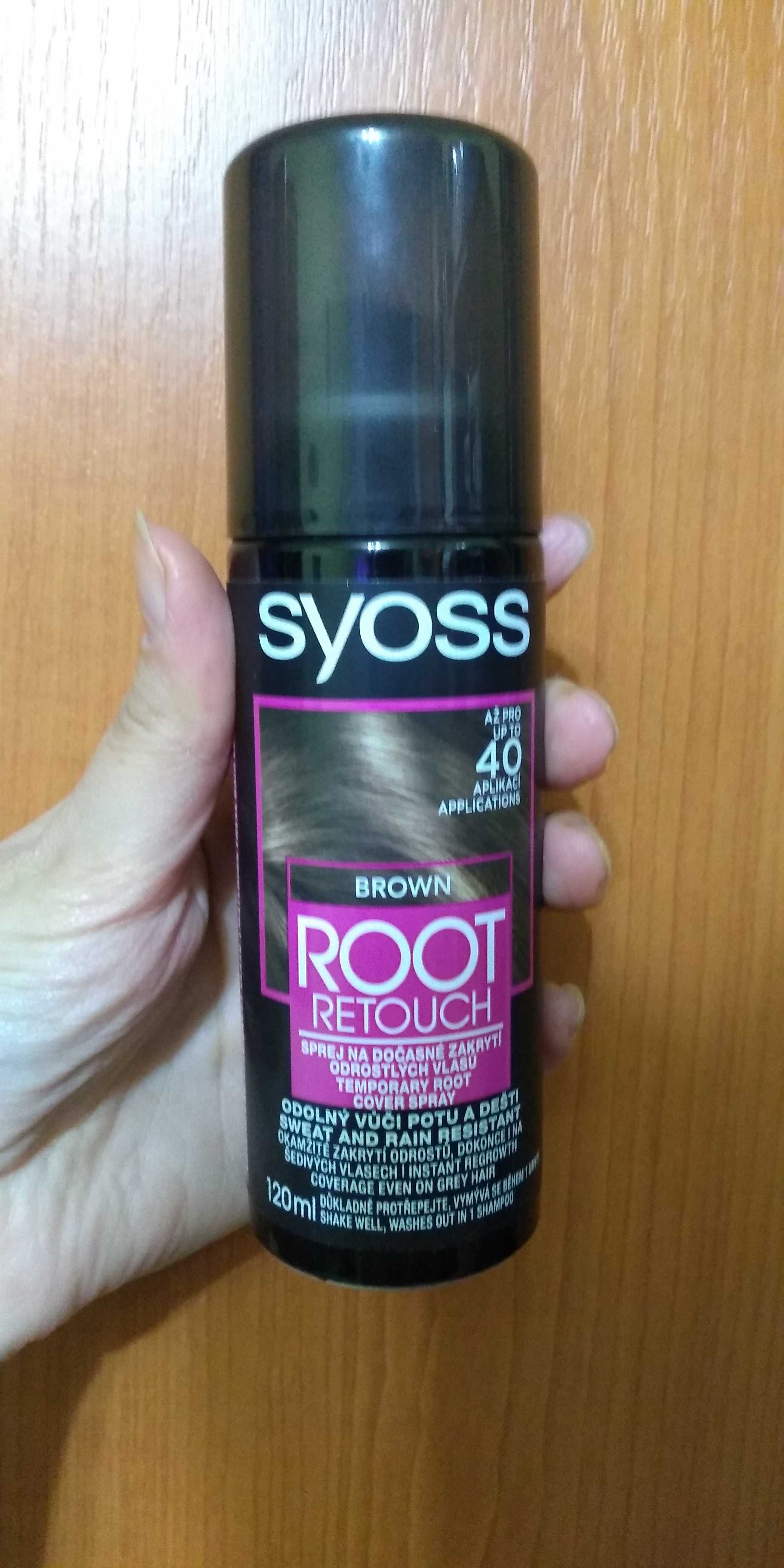 Vopsea Spray temporar Syross saten (Brown) pentru par/radacini