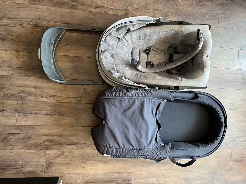 Бебешка количка Stokke Xplory с нови гуми, зимен кош, чанта, дъждобран