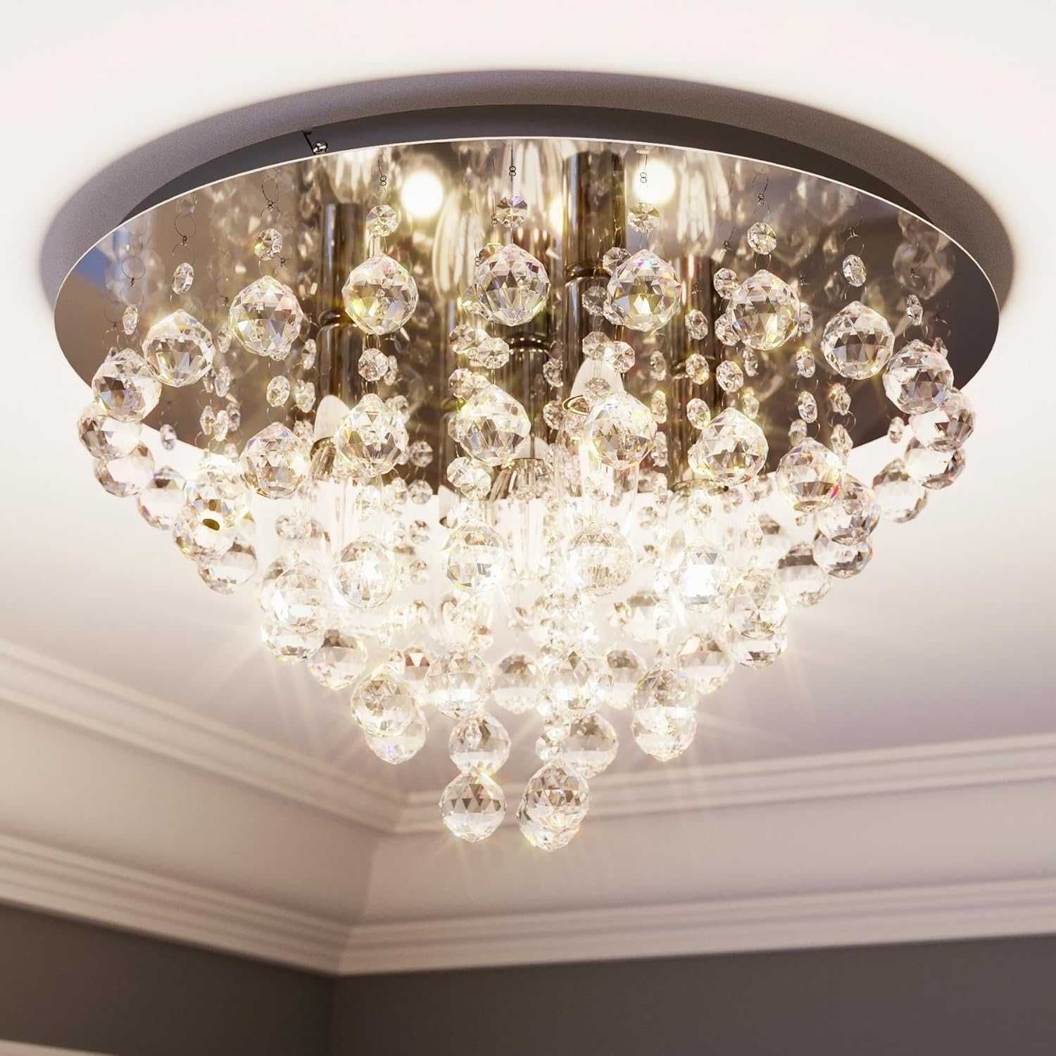 Lampă de tavan Lindby 9621468 aspect cristal  2 buc in stoc