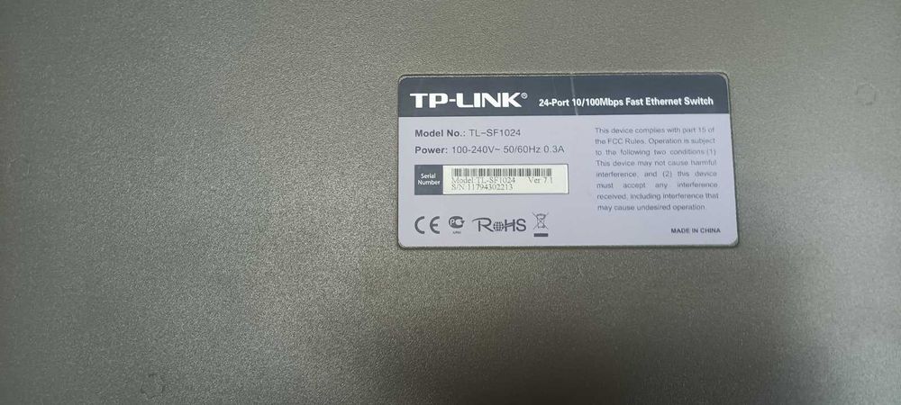 Суич TP-LINK switch TL-SF-1024