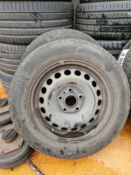 Roti iarna jante otel 15 anvelope continental 195/65 R15 vw golf 7