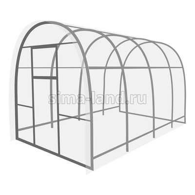 Компактная теплица 4×2×2 м — оцинкованный каркас, гарантия 20 лет.
