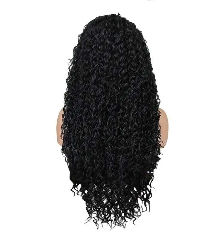Дантелена черна къдрава перука лейс фронт 13*4*1 Lace Front Wig