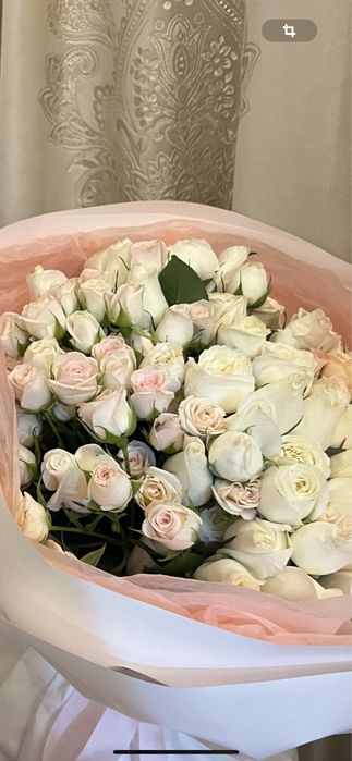 Кустовые + белые розы