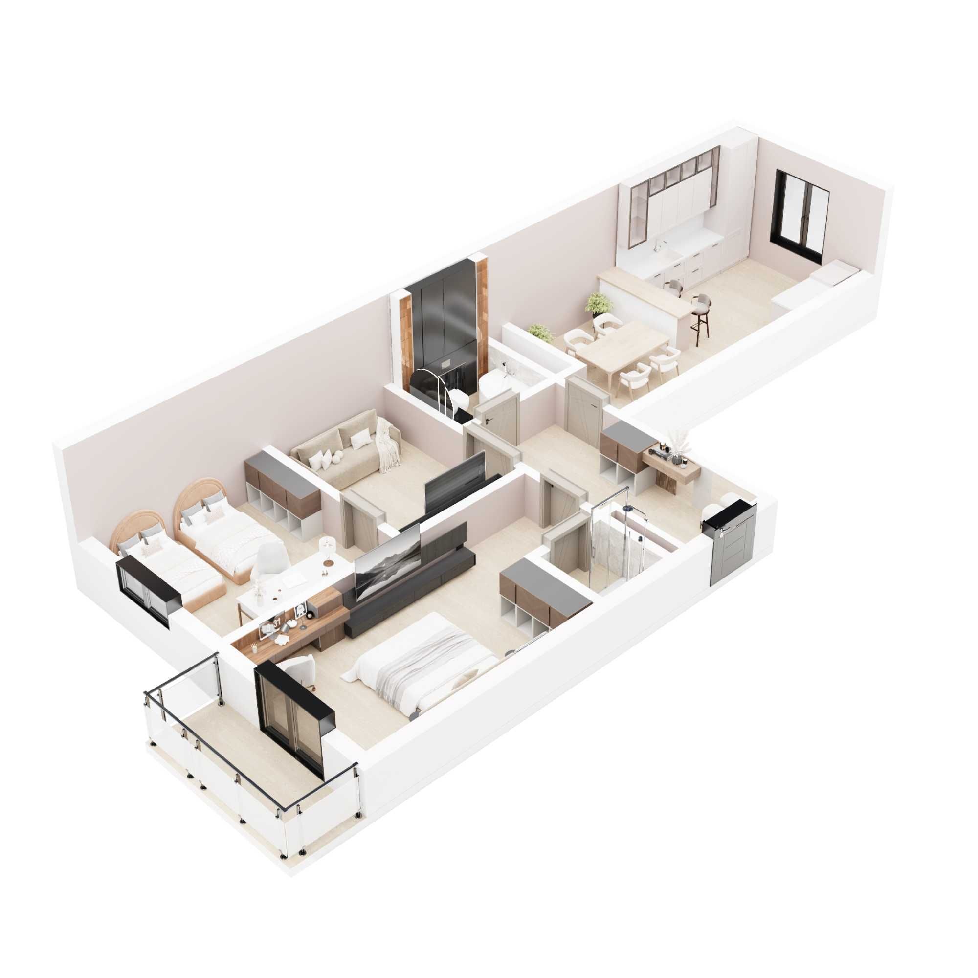 Продаётся 2х комн. квартира в новом ЖК BEKTEMIR RESIDENCE