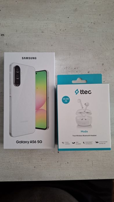НОВ Samsung A56 5G + Подарък Слушалки