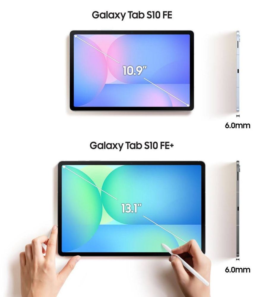 Новый модель Samsung Galaxy Tab S10 Fe and Tab S10 Fe Plus • Планшет •