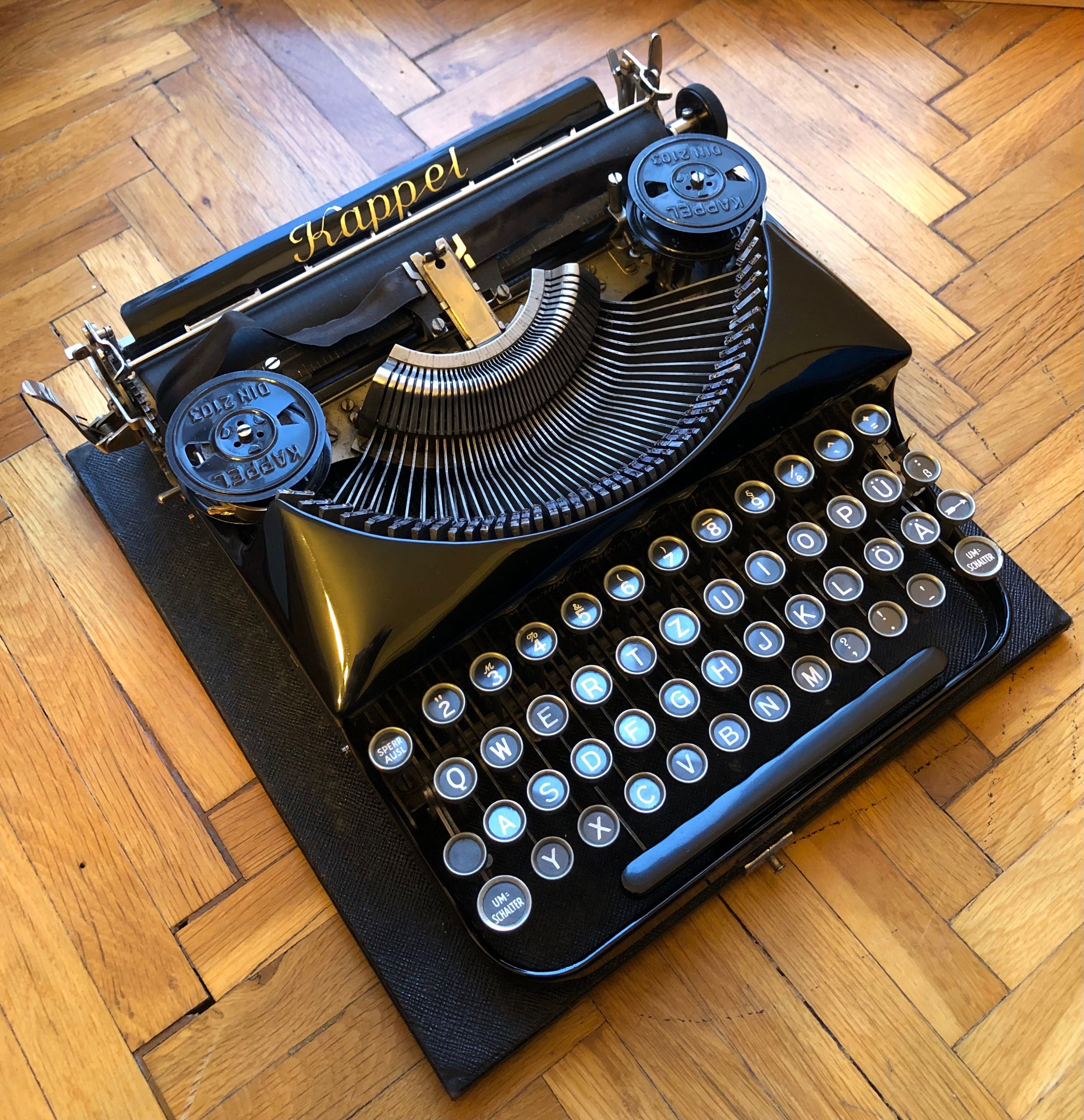 Стара Германска Пишеща машина Kappel , Капел, Рядък модел
