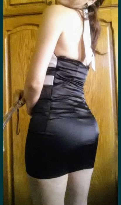 Rochie alb cu negru marime S