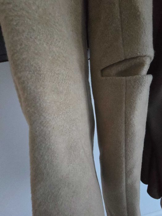 Palton bej dama XS-S, 70% lana si 12% Angora