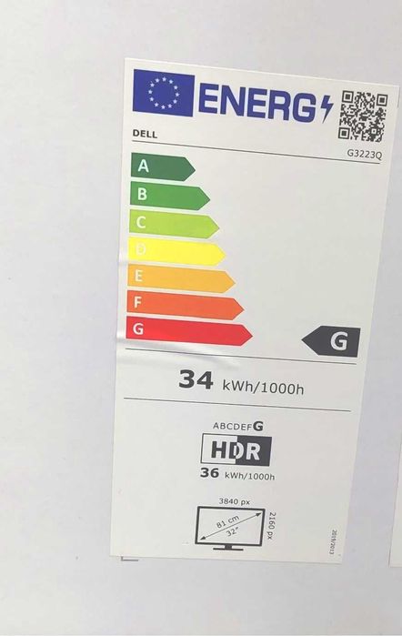 Monitor 32 inch / DELL G3223Q / 4K / 144 Hz / IPS / Gaming / Office