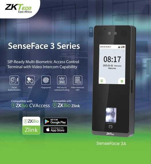Терминал Face id учета рабочего времени SenseFace 3В