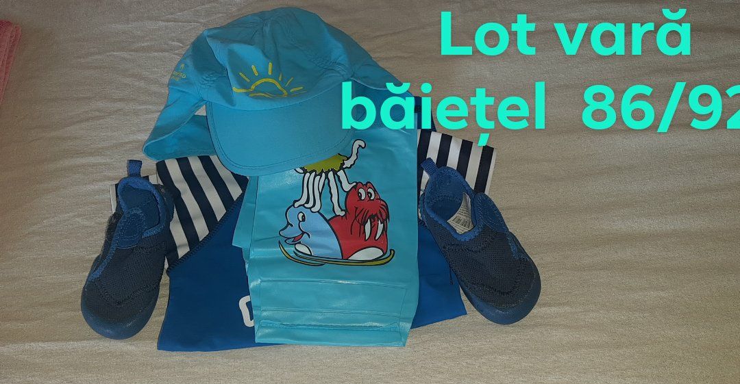 Set complet  plajă băiețel  mărimea 86/ 92