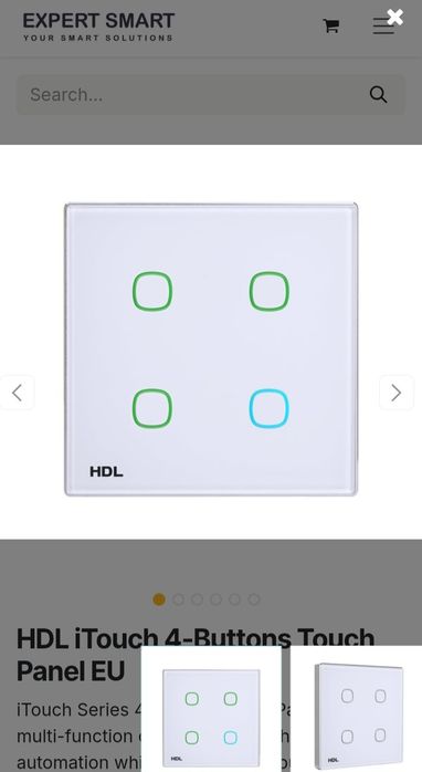 Сенсорная панель HDL iTouch Series (4 кнопки, Buspro)