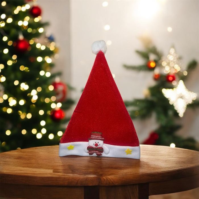 Новогодняя шапка снеговичек