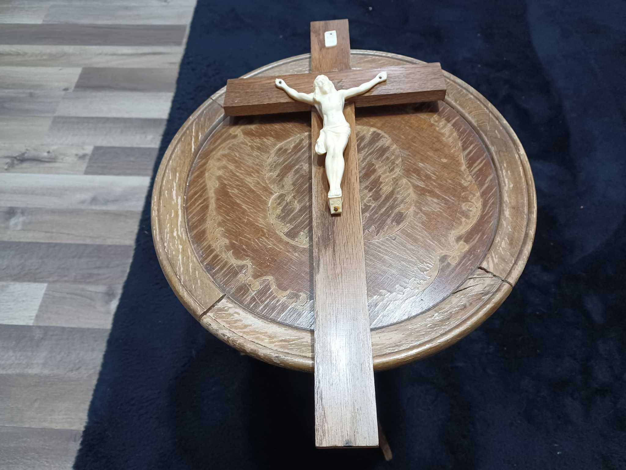 Crucifix mare vintage din lemn