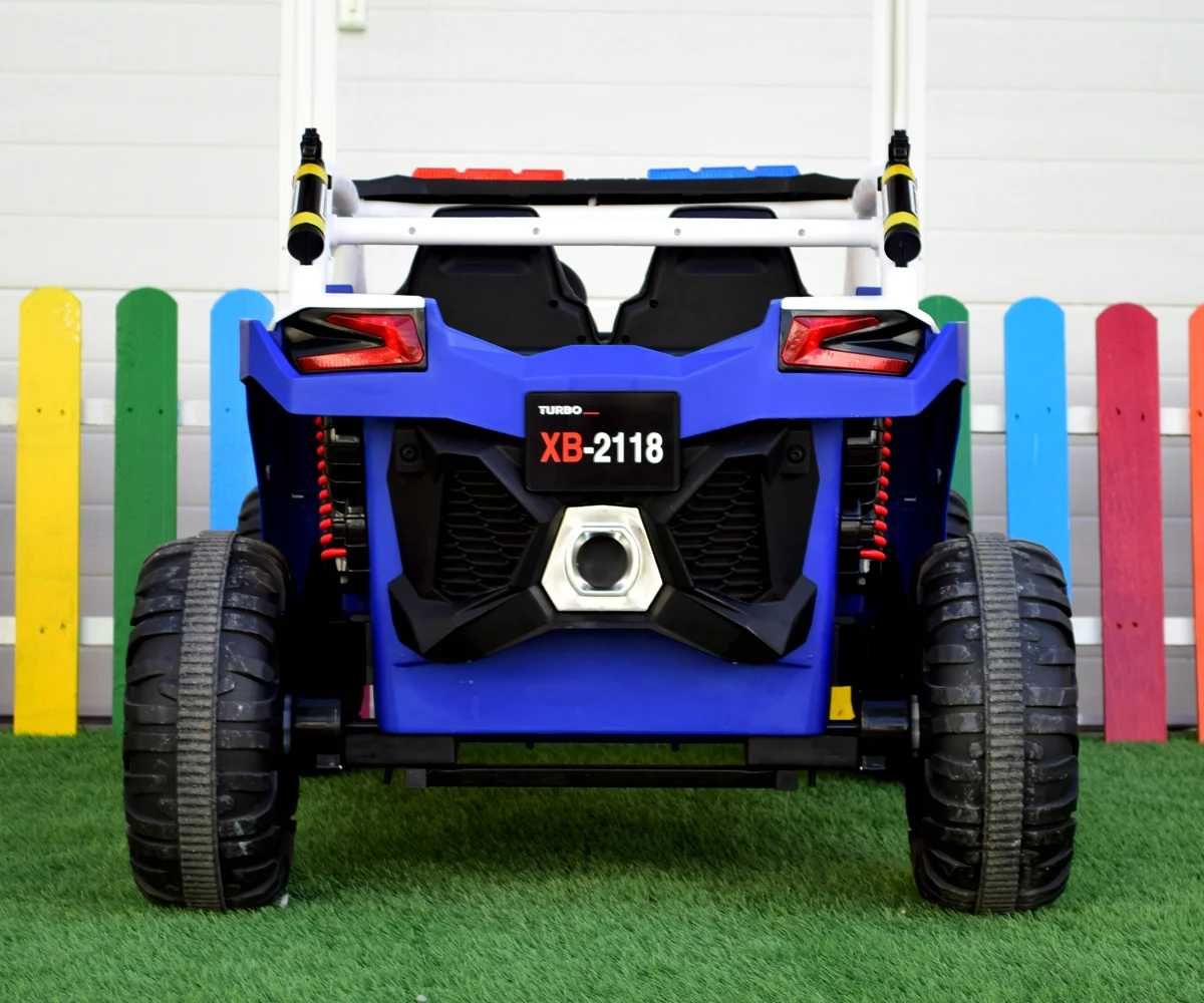 UTV electric copii 3-8 ani Politie XB 2118 2 locuri 4x4, 220W Blue