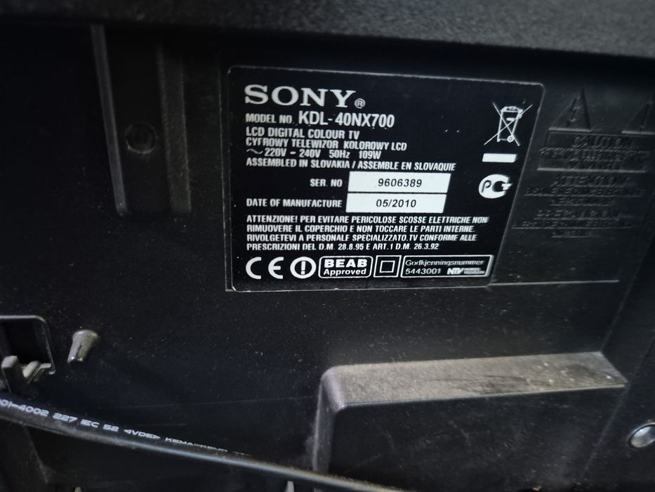 TV Sony 40 inch model mai vechi