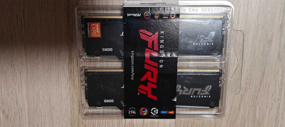 64GB (2x32GB) Kingston FURY Beast Black, KF560C36BBEK2-64, 1.35V