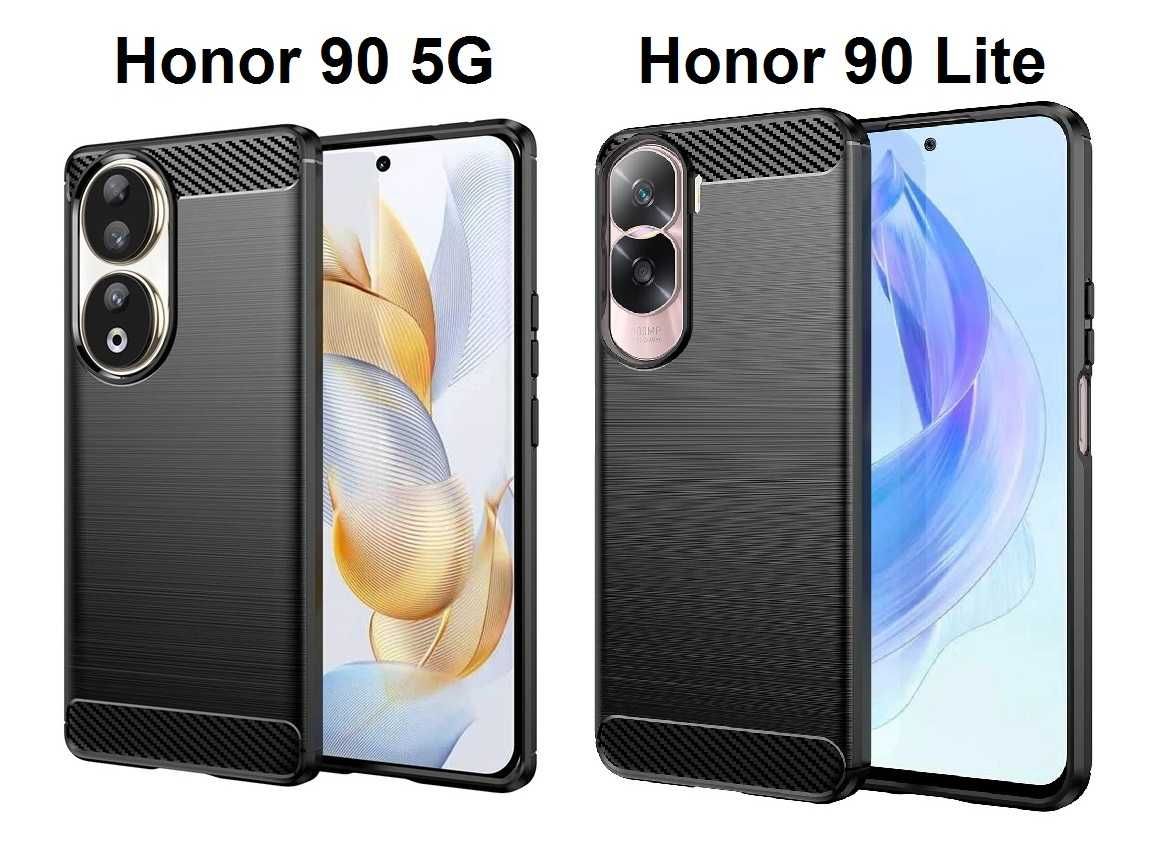 Honor 90 5G / Honor 90 Lite - Удароустойчив Кейс Гръб CARBON