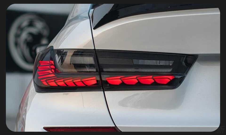 Set Stopuri LED BMW Seria 3 G20 2018+, Model GTS OLED, Fumuriu Smoked