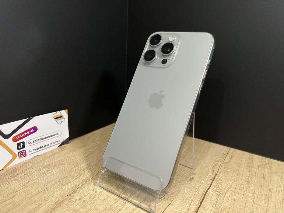 Iphone 15 Pro Max 256Gb Natural Titanium Second-Hand Foarte Bun 3 ani