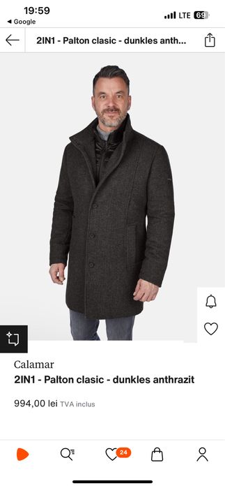 Palton CALAMAR , impecabil