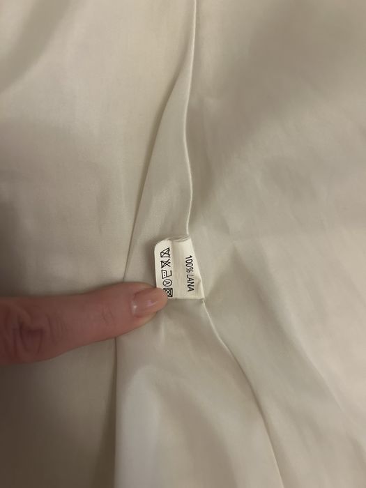 Palton 100% lana S ivory