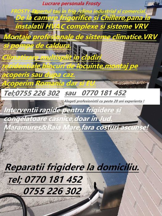 reparatii frigidere baia mare,frigotehnist,montaj clima,congelatoare
