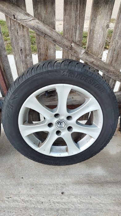 Roți 5x112 R16 cu anvelope de iarna Bridgeaone blizzak lm005 205 55 16