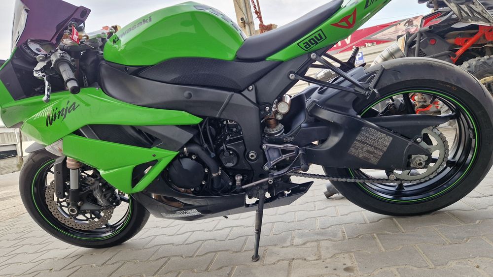 Kawasaki Ninja Zx6r 2009 2010 motocicleta verde 636 zx6 r