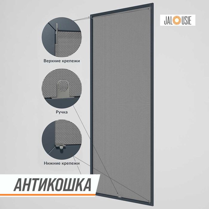 Moskitnaya setka АНТИ-КОШКА надежная москитная сетка.