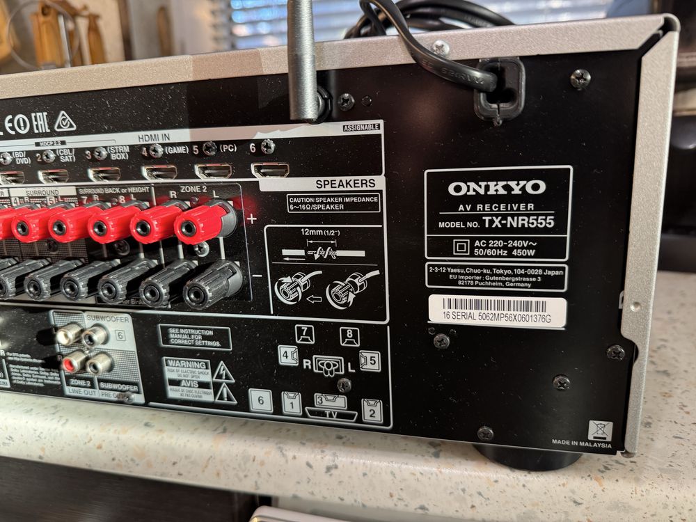 Onkyo TX-NR555 Като нов Bluetoot Wi-Fi