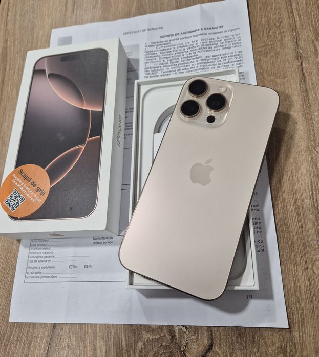 iPhone 16 Pro Max 256GB. 14 luni Garantie