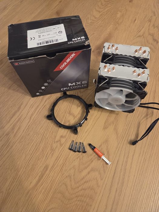 Cooler Procesor, YANX, CPU Dublu Ventilator cu RGB, 6 conducte termice