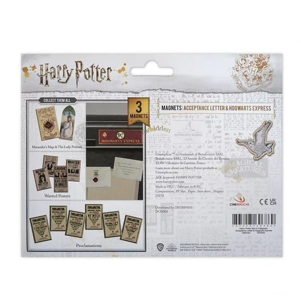 Set 3 magneti Scrisoare de acceptare Harry Potter